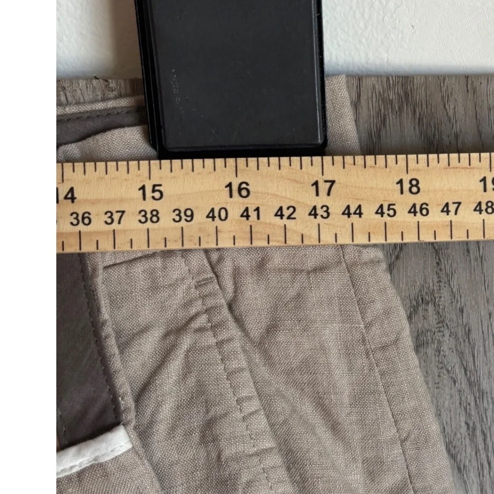 Banana Republic 100%Linen Vintage Old Money Country Club Straight Leg Pant 35x30